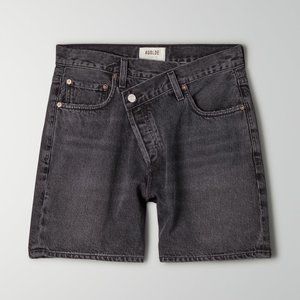 Agolde Criss Cross Shorts (Black)